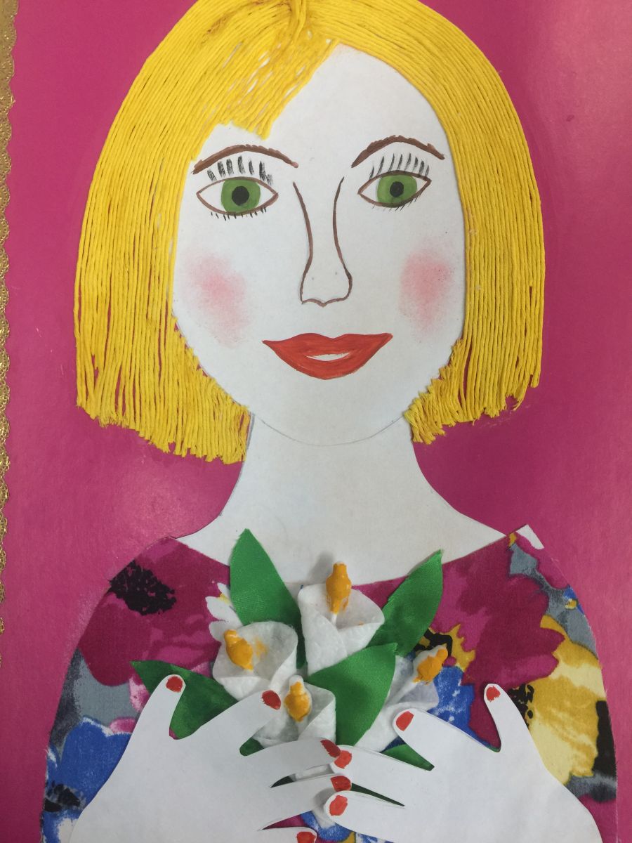 Портрет мамы поделка в детский сад